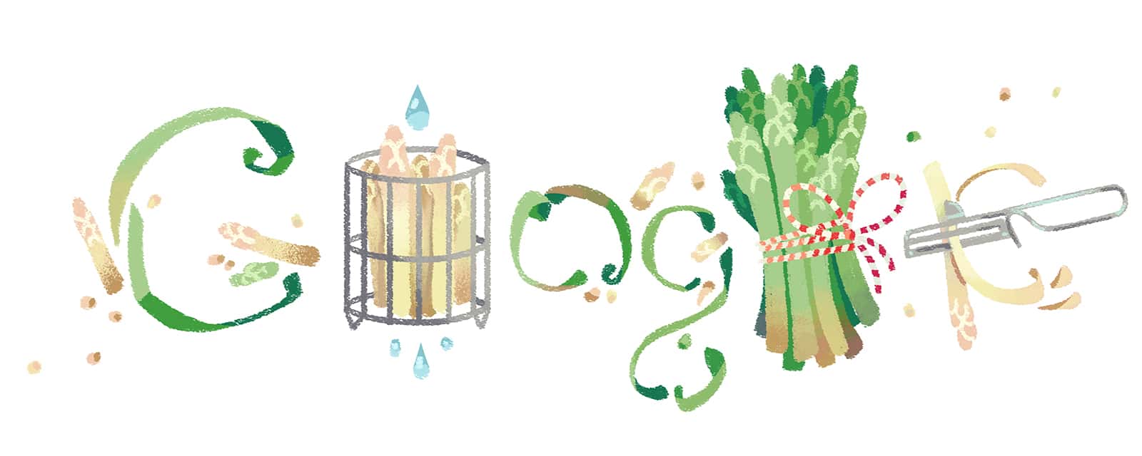 Spargelsaison: Google Doodle